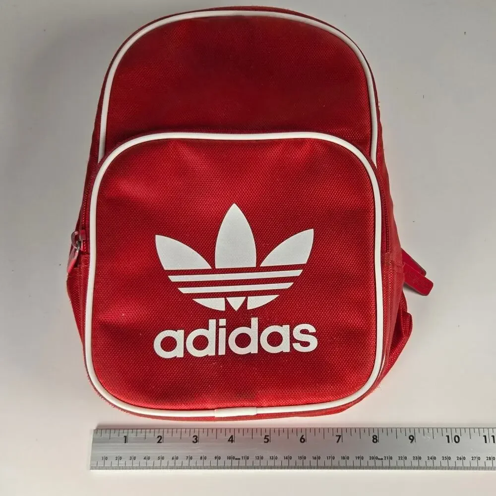 Adidas Santiago Lunch Bag Scarlet Red Insulated Retro Zip Cooler Lunch Tote/Bag